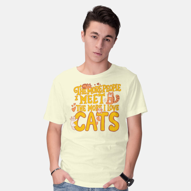 The More I Love Cats-Mens-Basic-Tee-Loobs
