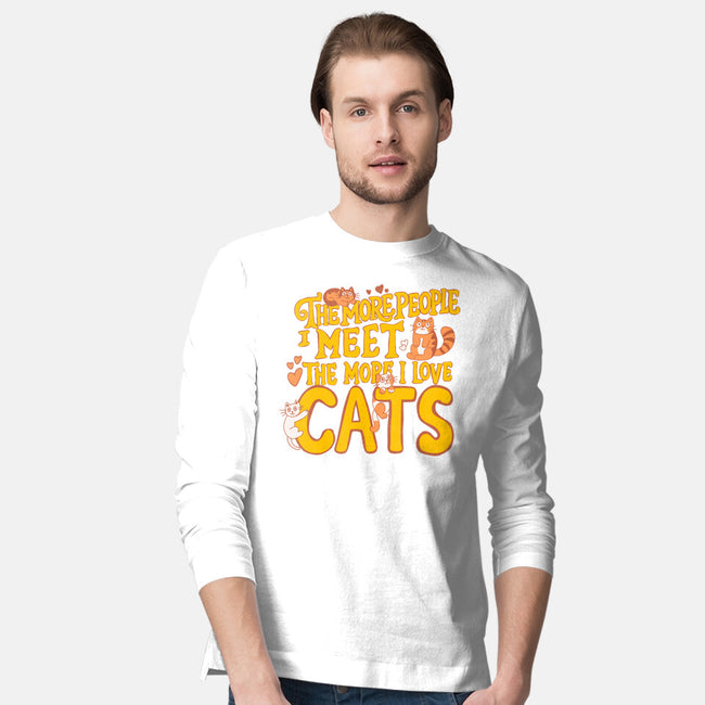 The More I Love Cats-Mens-Long Sleeved-Tee-Loobs