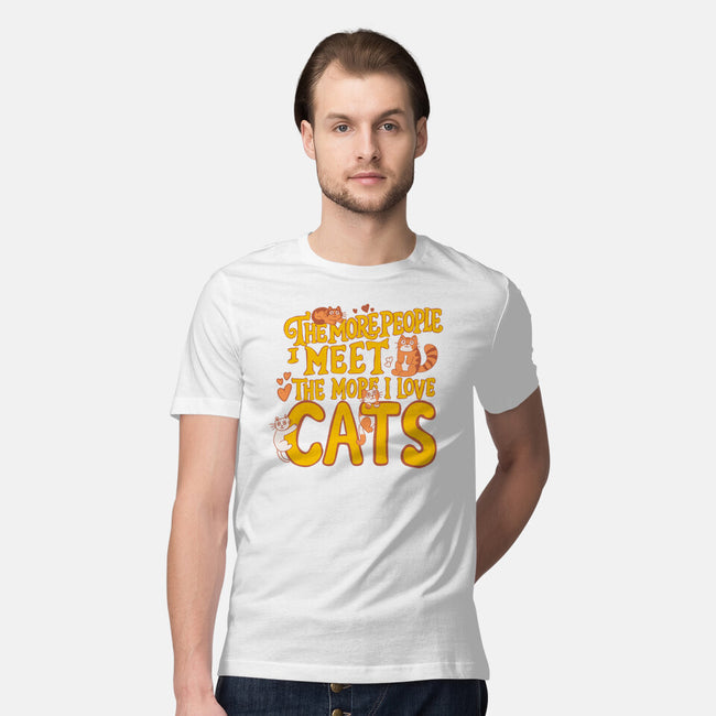 The More I Love Cats-Mens-Premium-Tee-Loobs