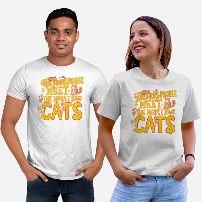The More I Love Cats-Unisex-Basic-Tee-Loobs