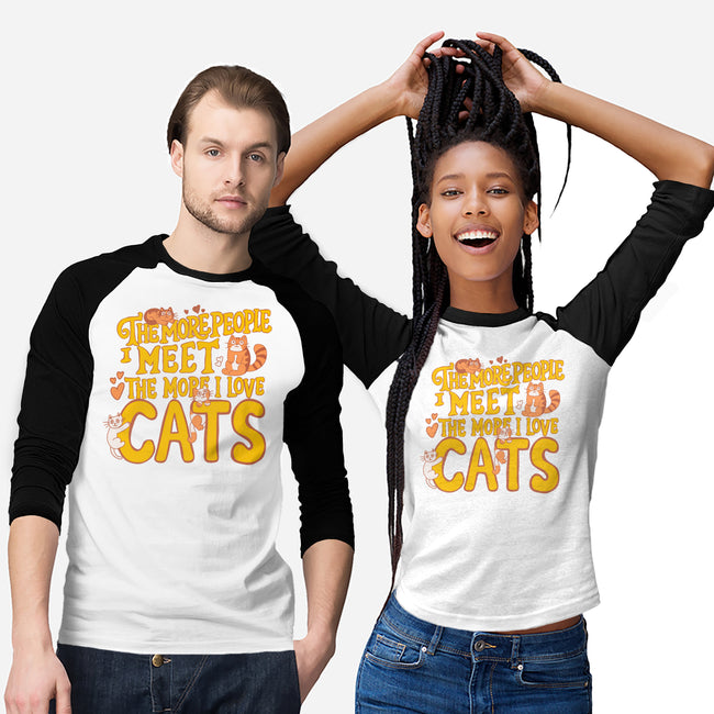 The More I Love Cats-Unisex-Baseball-Tee-Loobs