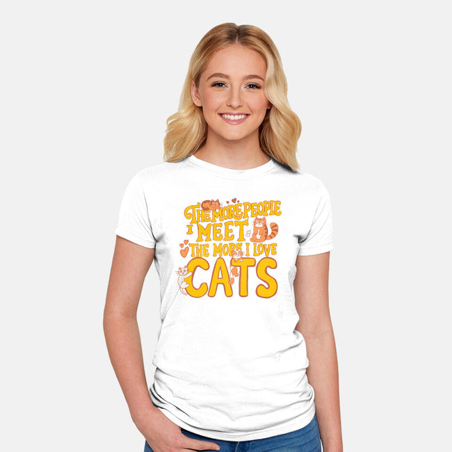 The More I Love Cats-Womens-Fitted-Tee-Loobs