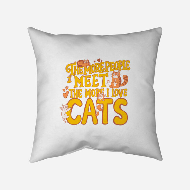 The More I Love Cats-None-Removable Cover w Insert-Throw Pillow-Loobs