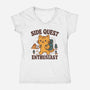 Side Quest Enthusiast-Womens-V-Neck-Tee-Loobs
