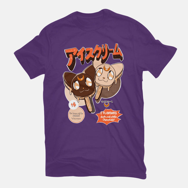 Moon Ice Cream-Womens-Fitted-Tee-ellr