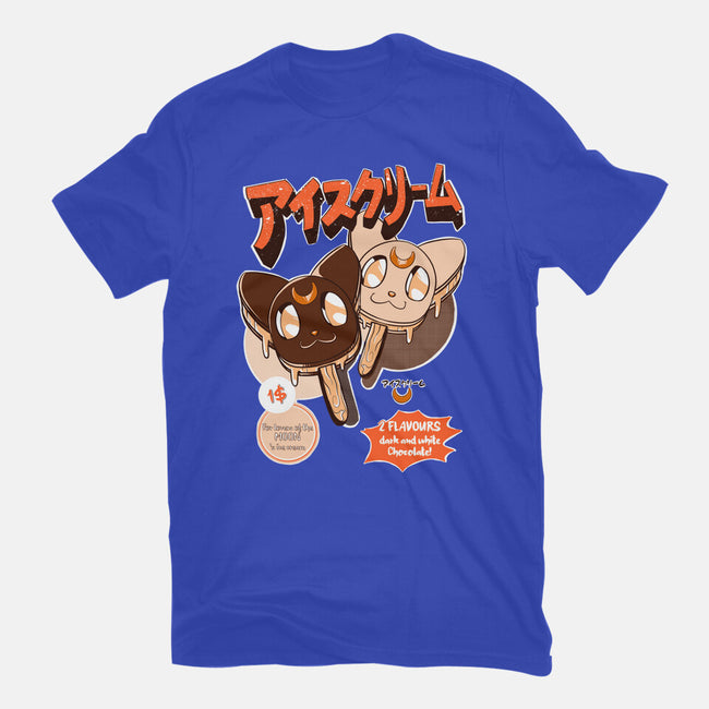 Moon Ice Cream-Womens-Fitted-Tee-ellr