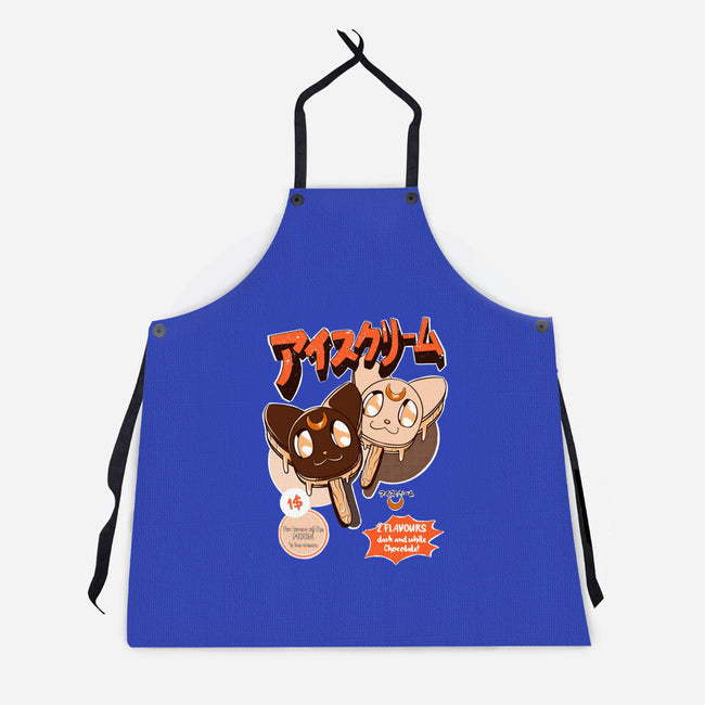 Moon Ice Cream-Unisex-Kitchen-Apron-ellr