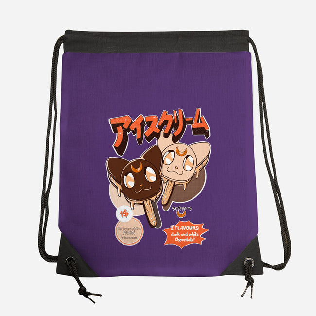 Moon Ice Cream-None-Drawstring-Bag-ellr