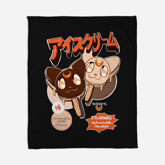Moon Ice Cream-None-Fleece-Blanket-ellr