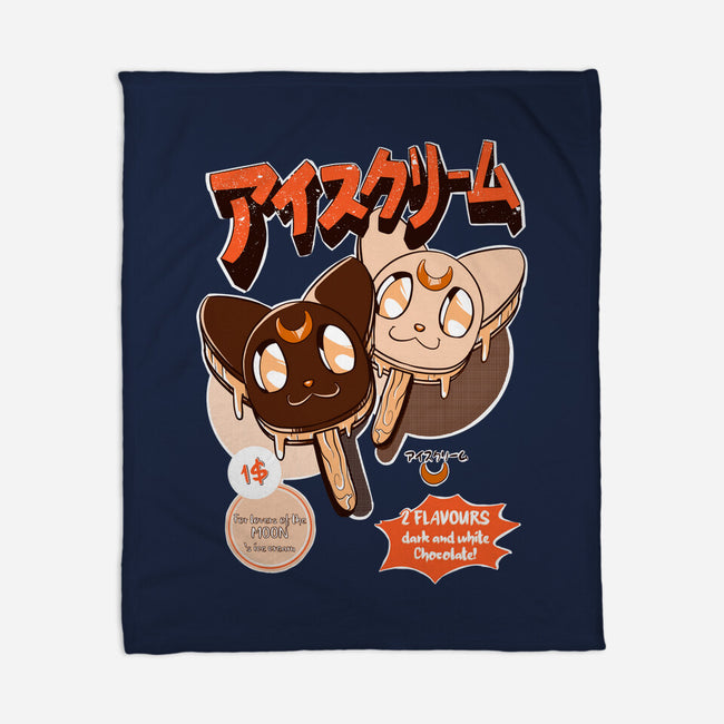 Moon Ice Cream-None-Fleece-Blanket-ellr
