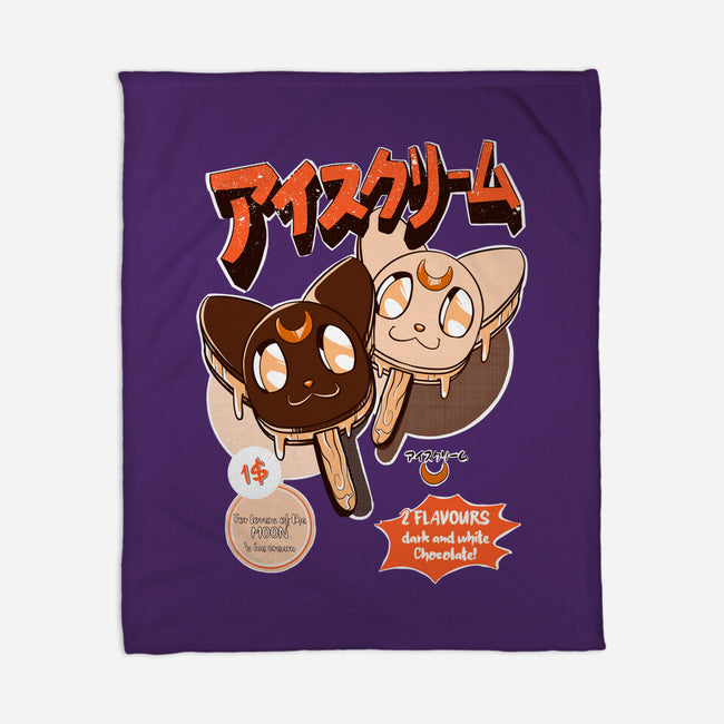 Moon Ice Cream-None-Fleece-Blanket-ellr