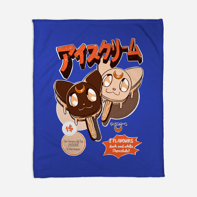 Moon Ice Cream-None-Fleece-Blanket-ellr