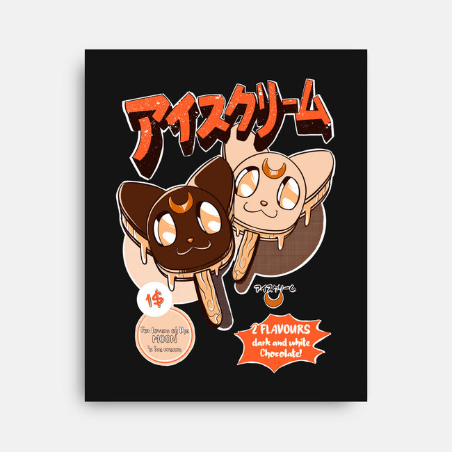 Moon Ice Cream-None-Stretched-Canvas-ellr