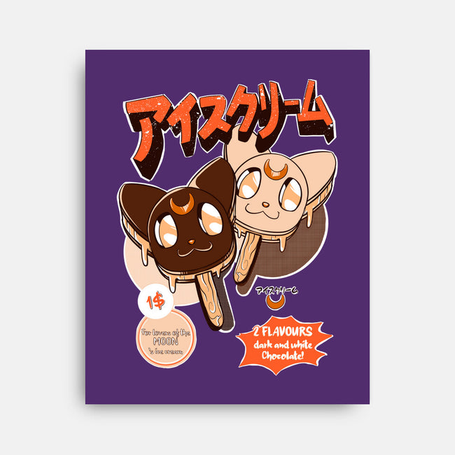 Moon Ice Cream-None-Stretched-Canvas-ellr