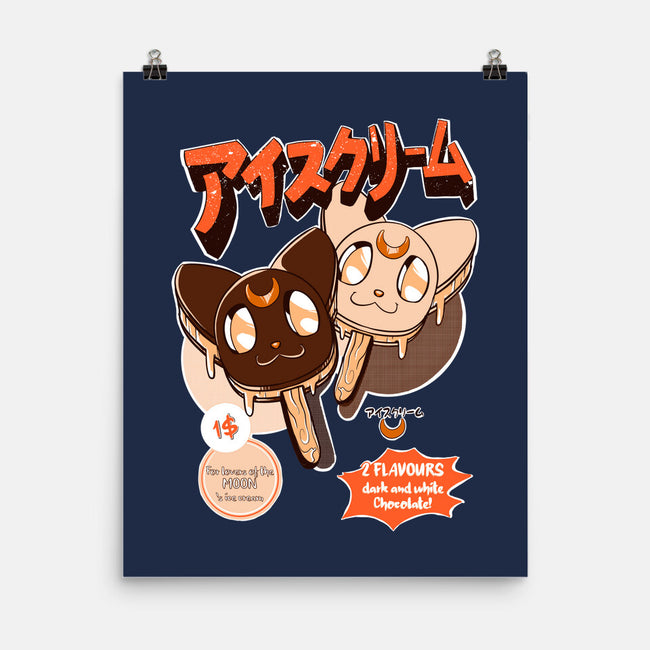 Moon Ice Cream-None-Matte-Poster-ellr