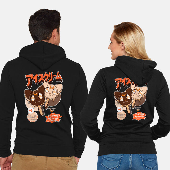 Moon Ice Cream-Unisex-Zip-Up-Sweatshirt-ellr