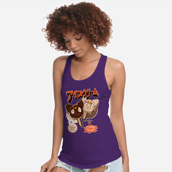 Moon Ice Cream-Womens-Racerback-Tank-ellr