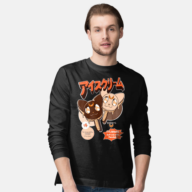 Moon Ice Cream-Mens-Long Sleeved-Tee-ellr