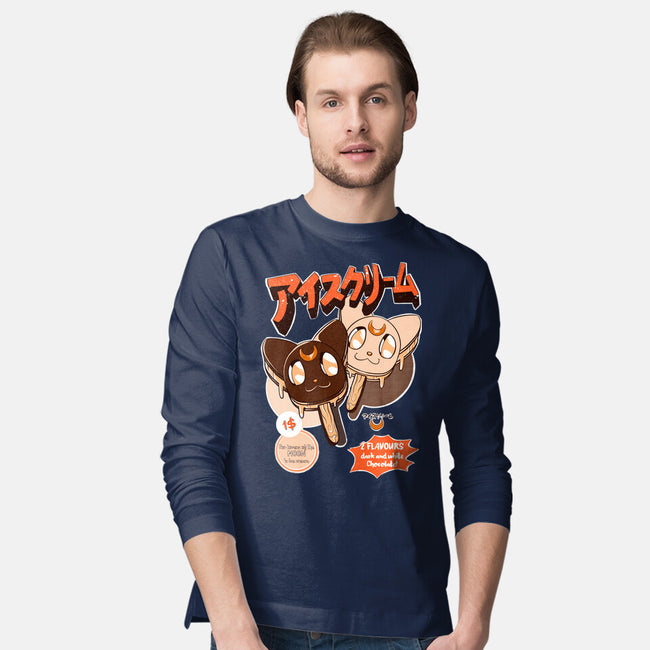 Moon Ice Cream-Mens-Long Sleeved-Tee-ellr