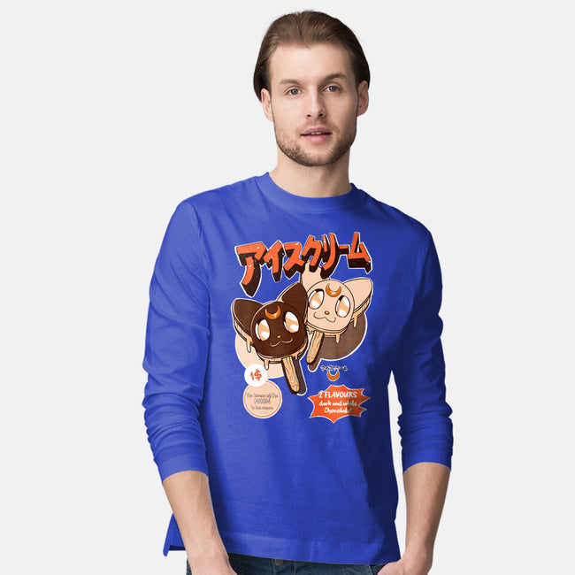 Moon Ice Cream-Mens-Long Sleeved-Tee-ellr
