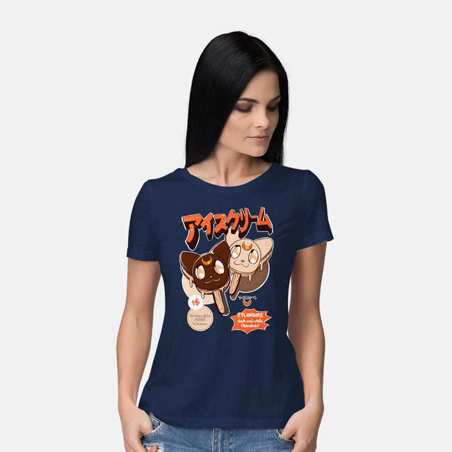 Moon Ice Cream-Womens-Basic-Tee-ellr