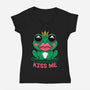 Kiss Me-Womens-V-Neck-Tee-fanfreak1