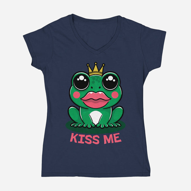 Kiss Me-Womens-V-Neck-Tee-fanfreak1