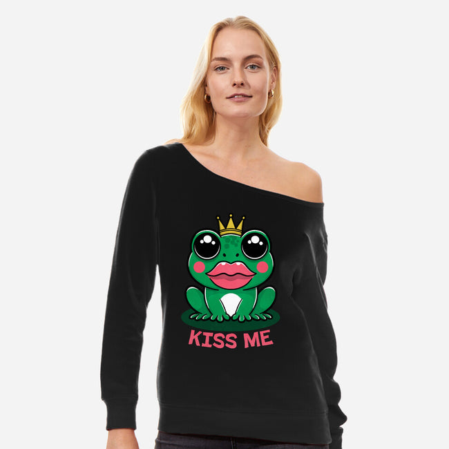 Kiss Me-Womens-Off Shoulder-Sweatshirt-fanfreak1