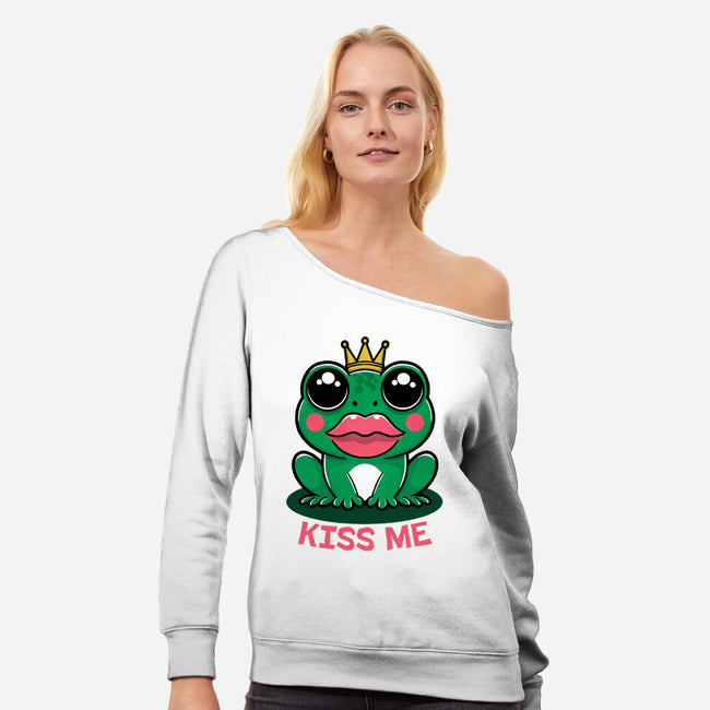 Kiss Me-Womens-Off Shoulder-Sweatshirt-fanfreak1