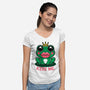 Kiss Me-Womens-V-Neck-Tee-fanfreak1