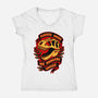Always Down For Dino Movies-Womens-V-Neck-Tee-patrickgp