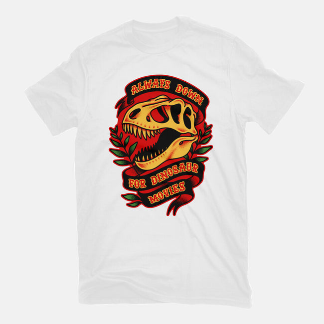 Always Down For Dino Movies-Mens-Premium-Tee-patrickgp