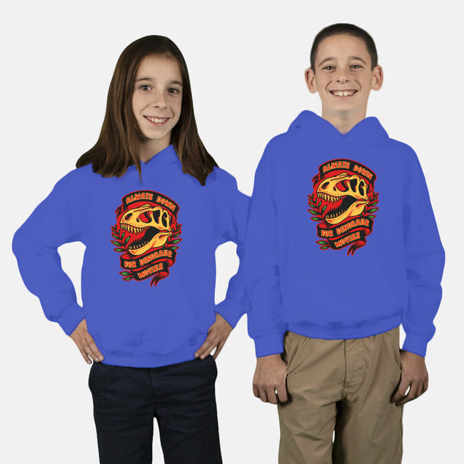 Always Down For Dino Movies-Youth-Pullover-Sweatshirt-patrickgp