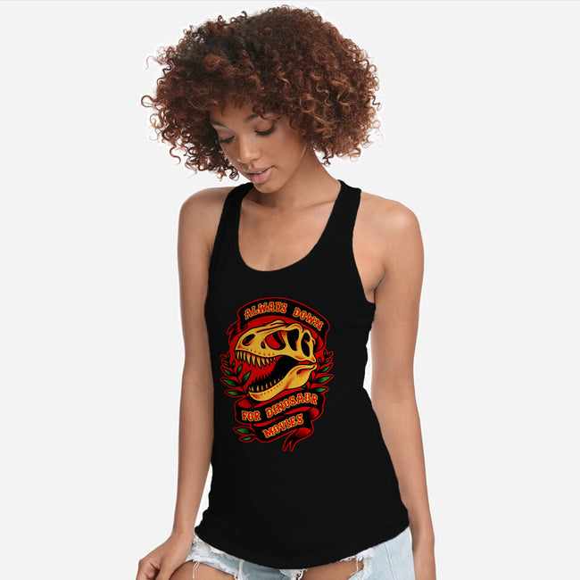 Always Down For Dino Movies-Womens-Racerback-Tank-patrickgp