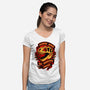 Always Down For Dino Movies-Womens-V-Neck-Tee-patrickgp