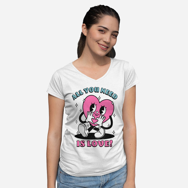 All You Need Is Love-Womens-V-Neck-Tee-fanfreak1