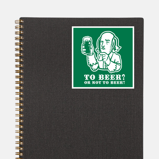 To Beer-None-Glossy-Sticker-demonigote