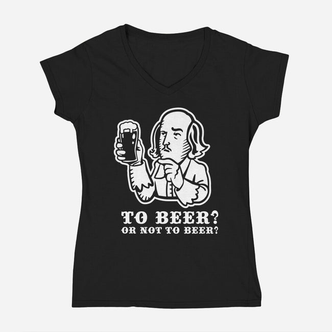 To Beer-Womens-V-Neck-Tee-demonigote