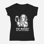 To Beer-Womens-V-Neck-Tee-demonigote