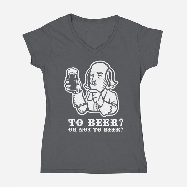 To Beer-Womens-V-Neck-Tee-demonigote