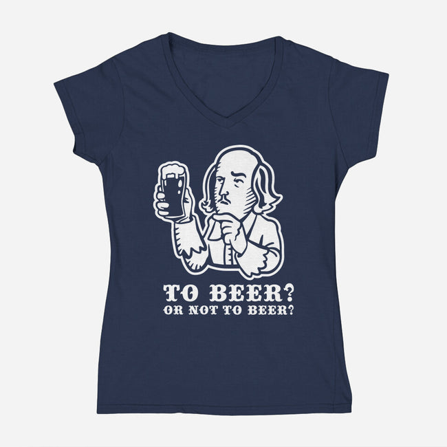 To Beer-Womens-V-Neck-Tee-demonigote