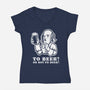 To Beer-Womens-V-Neck-Tee-demonigote