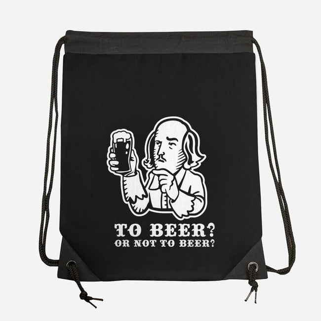 To Beer-None-Drawstring-Bag-demonigote