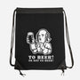 To Beer-None-Drawstring-Bag-demonigote