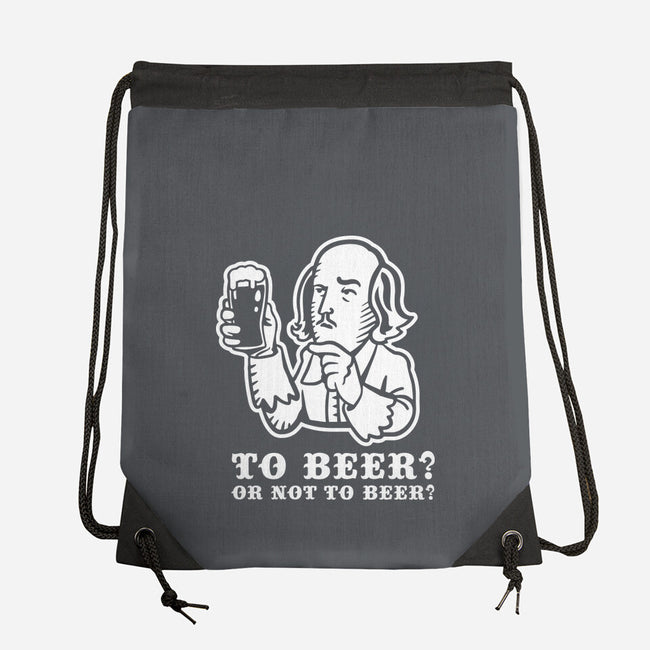 To Beer-None-Drawstring-Bag-demonigote