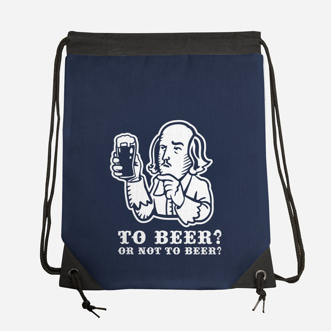 To Beer-None-Drawstring-Bag-demonigote