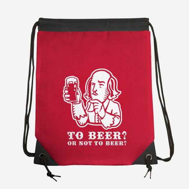 To Beer-None-Drawstring-Bag-demonigote