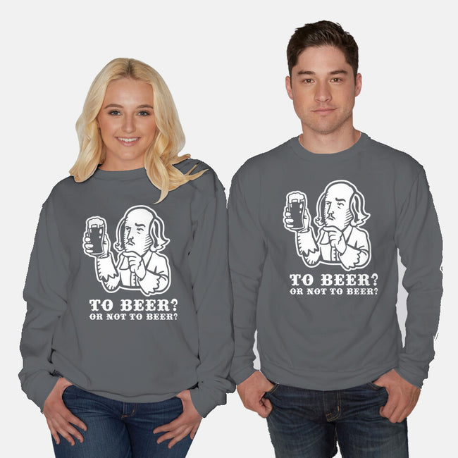 To Beer-Unisex-Crew Neck-Sweatshirt-demonigote