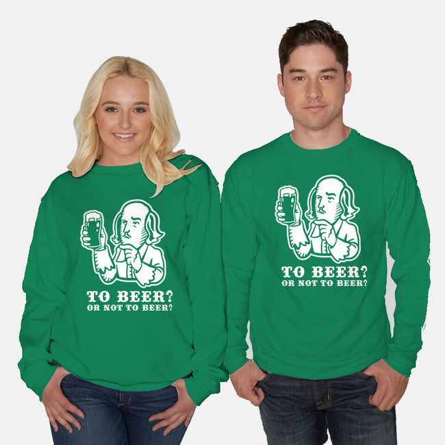 To Beer-Unisex-Crew Neck-Sweatshirt-demonigote