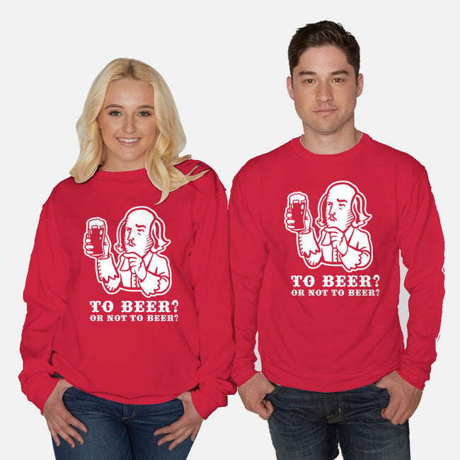 To Beer-Unisex-Crew Neck-Sweatshirt-demonigote